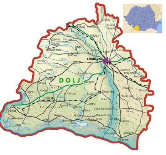 Harta județului Dolj